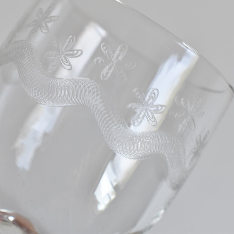 Antique Wine Glass Guillochage