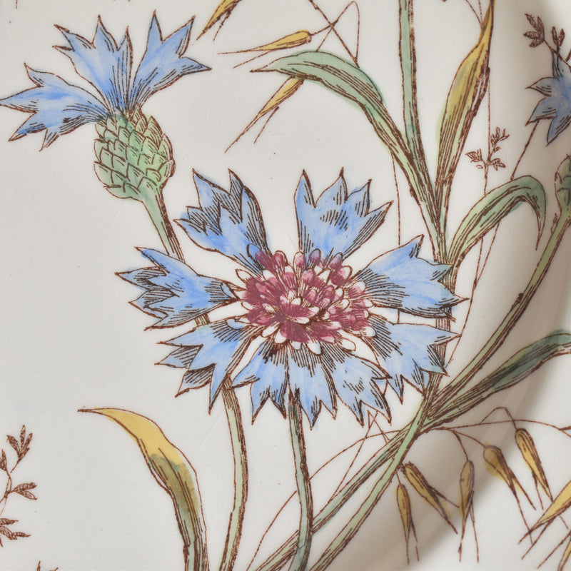 Antique Plate Longchamp Marguerites (Daisies) Cornflower E