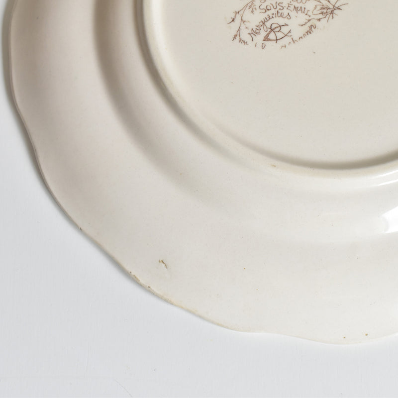 Antique Plate Longchamp Marguerites (Daisies) Cornflower F