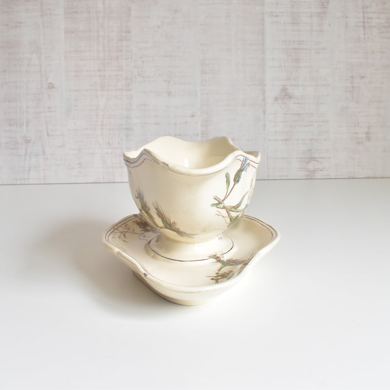 Antique Longchamp Sauce Boat - Marguerites