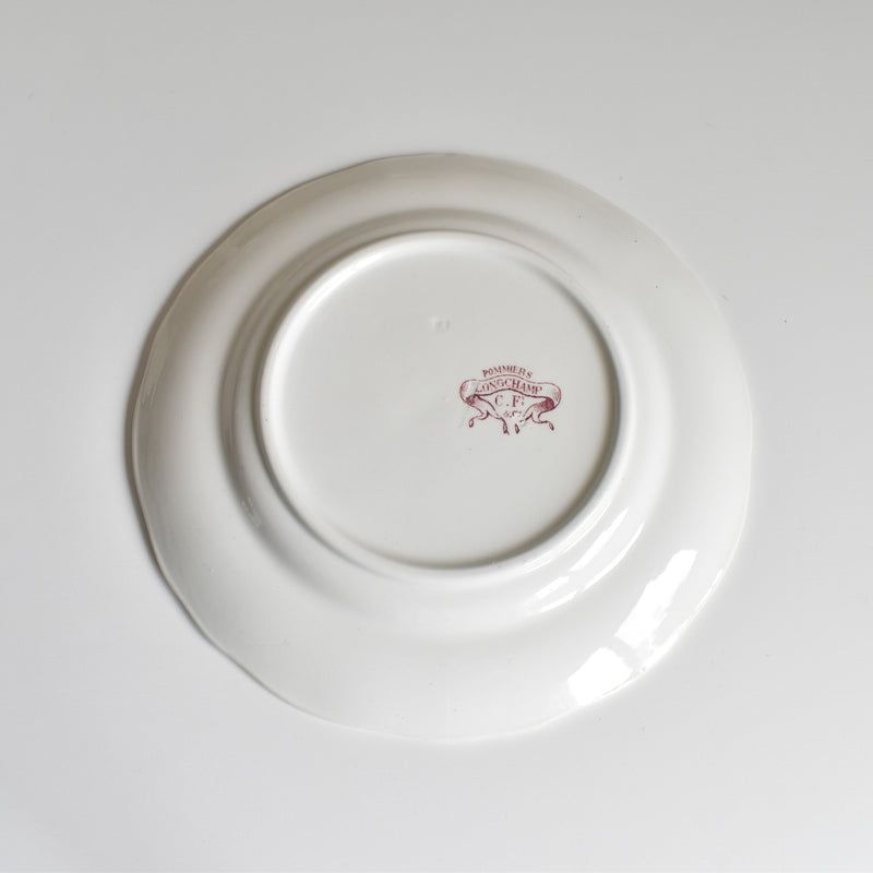 Antique Plate Longwy Pommiers (Apple Trees) C