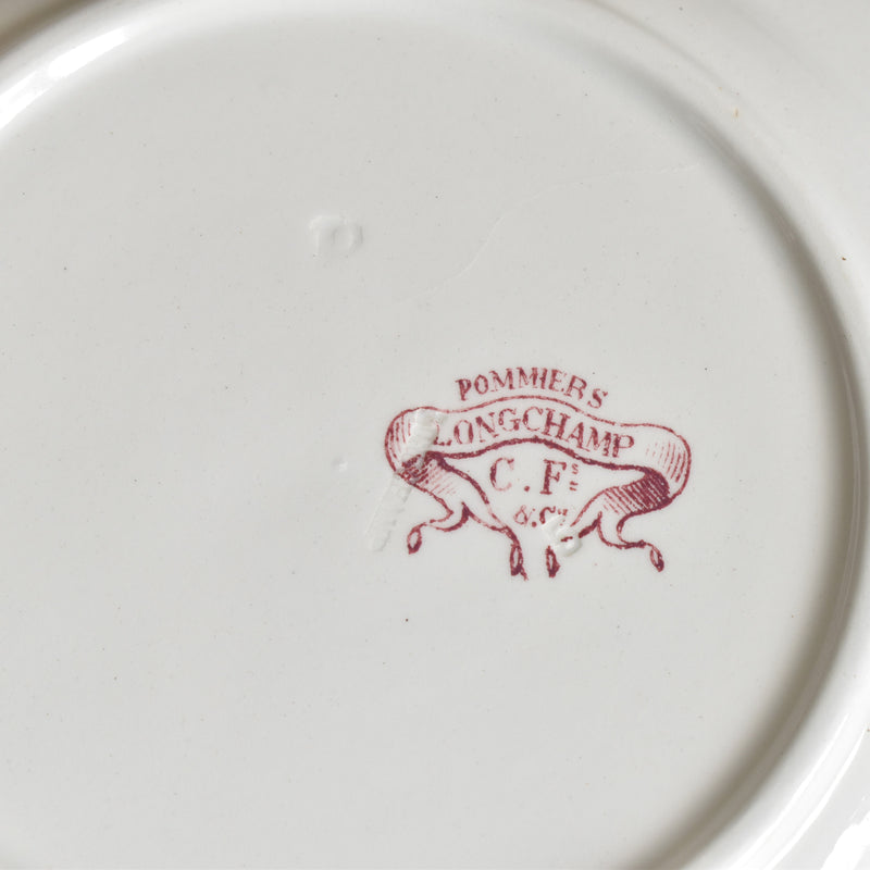 Antique Plate Longwy Pommiers (Apple Trees) C
