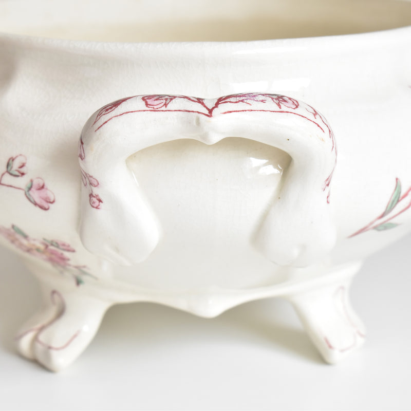 Antique soup tureen, Longchamp "Pommiers"