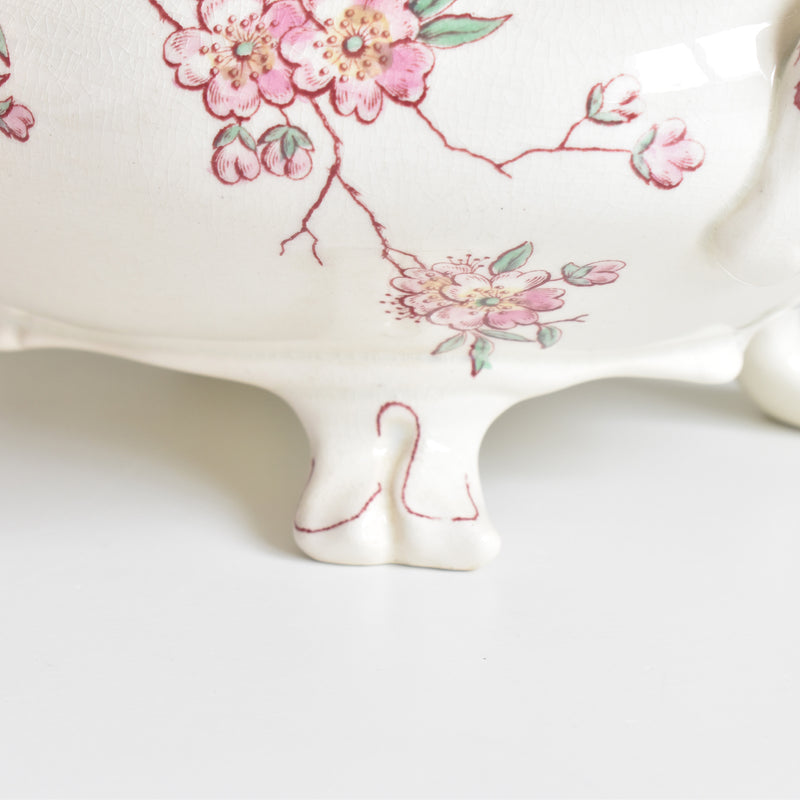 Antique soup tureen, Longchamp "Pommiers"
