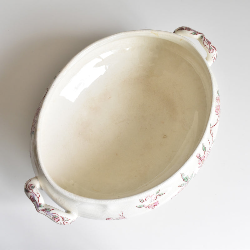 Antique soup tureen, Longchamp "Pommiers"