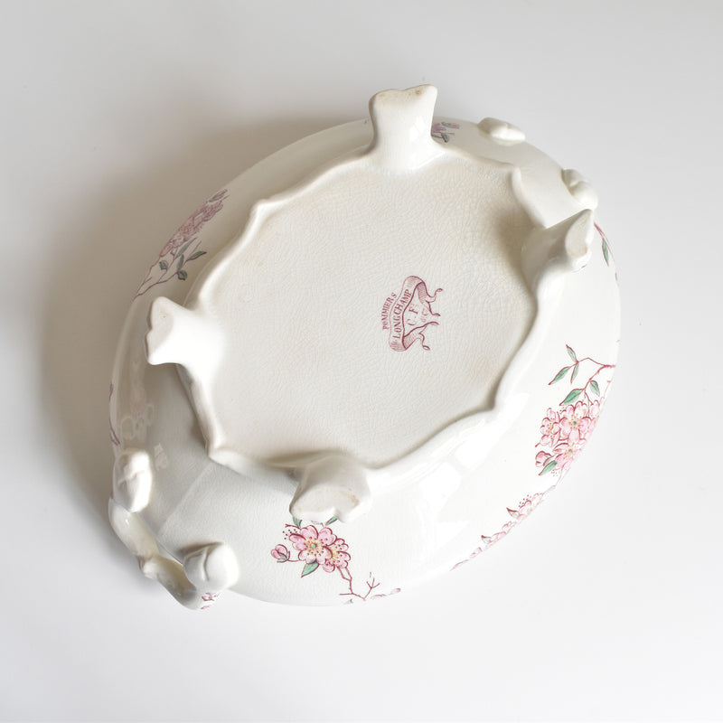 Antique soup tureen, Longchamp "Pommiers"