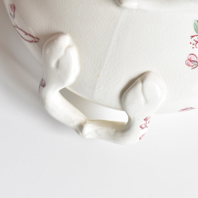 Antique soup tureen, Longchamp "Pommiers"