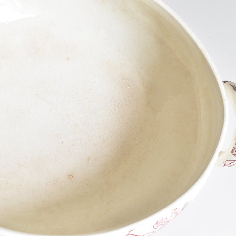 Antique soup tureen, Longchamp "Pommiers"