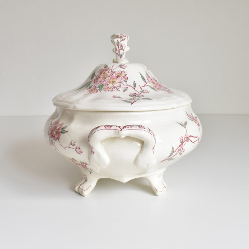 Antique soup tureen, Longchamp "Pommiers"