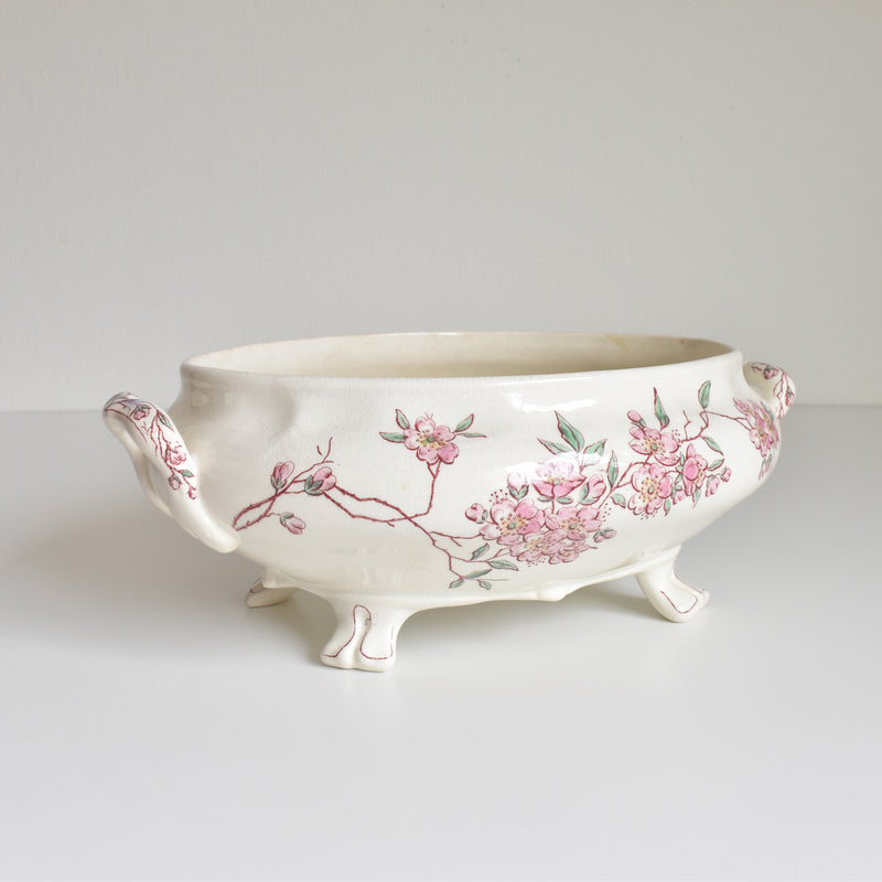 Antique soup tureen, Longchamp "Pommiers"
