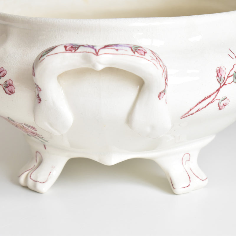 Antique soup tureen, Longchamp "Pommiers"