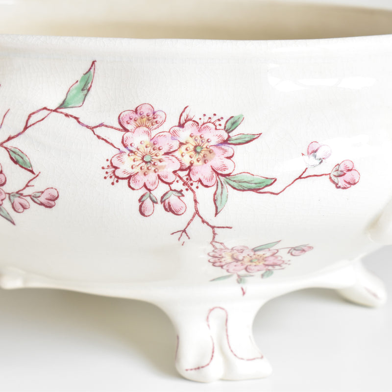 Antique soup tureen, Longchamp "Pommiers"