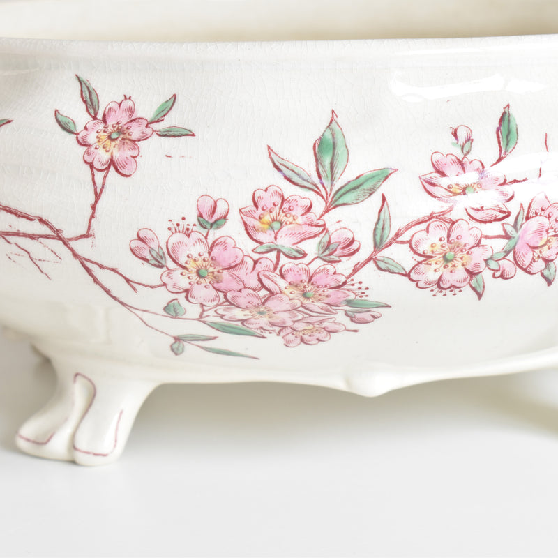 Antique soup tureen, Longchamp "Pommiers"