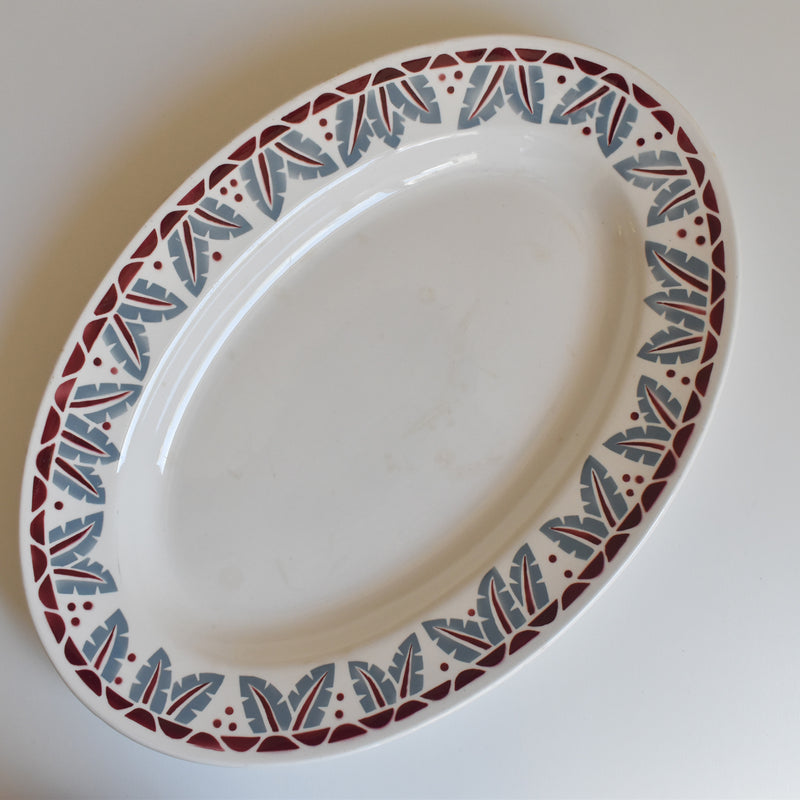Vintage Oval Platter 37cm Longwy Dakar