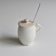 ヴィンテージマスタードポット ミルクグラス Grey-Poupon