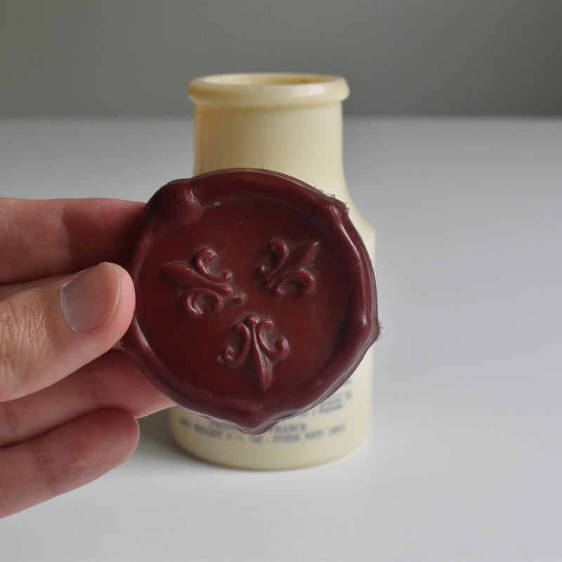 Vintage Mustard Pot Milk Glass Grey-Poupon