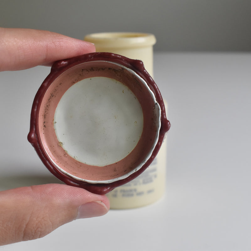 Vintage Mustard Pot Milk Glass Grey-Poupon