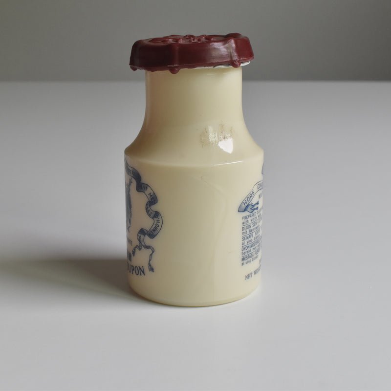 Vintage Mustard Pot Milk Glass Grey-Poupon