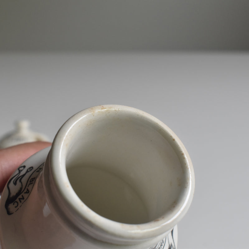 Vintage Digoin & Sarreguemines Mustard Pot Grey-Poupon