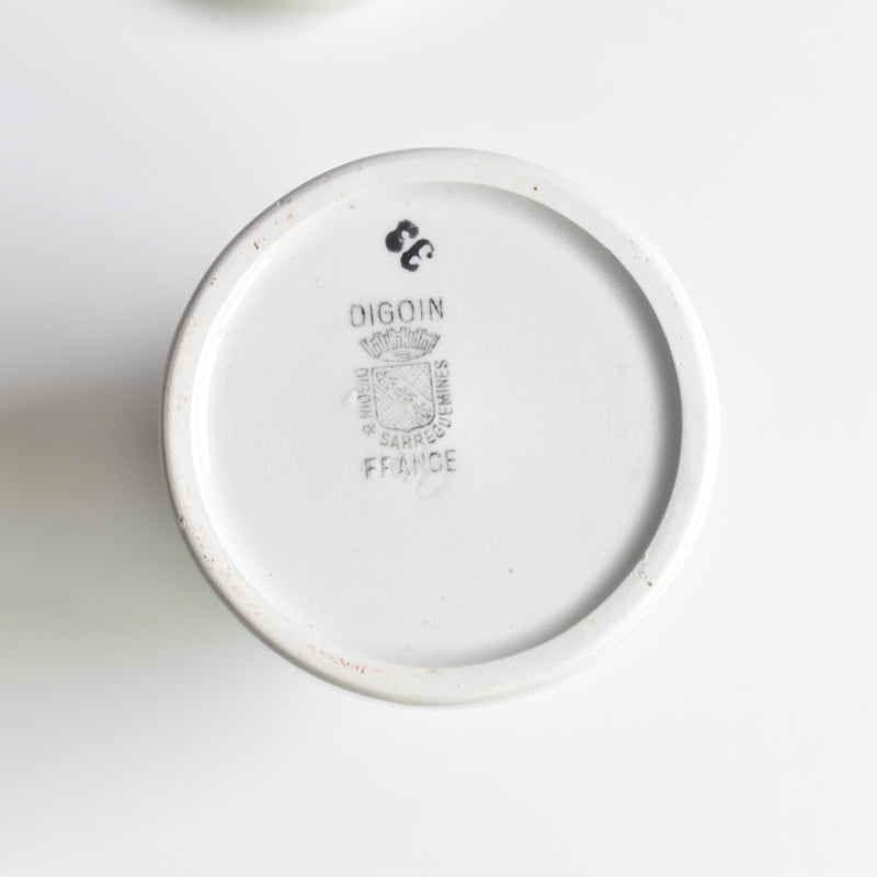 Vintage Digoin & Sarreguemines Mustard Pot Grey-Poupon