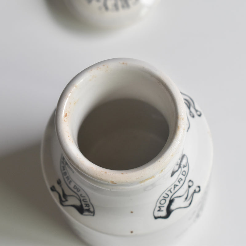 Vintage Digoin & Sarreguemines Mustard Pot Grey-Poupon
