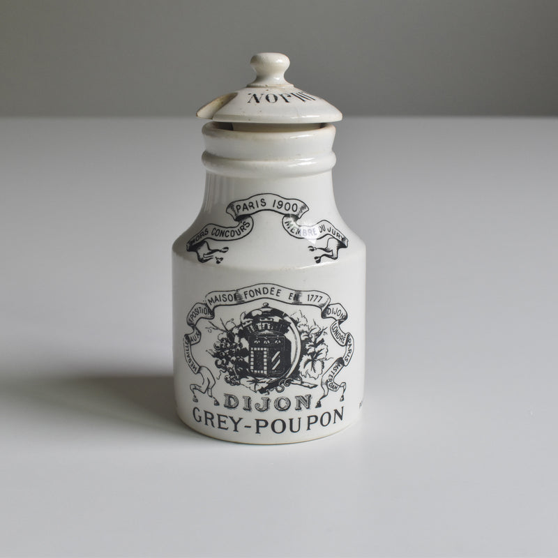 Vintage Digoin & Sarreguemines Mustard Pot Grey-Poupon