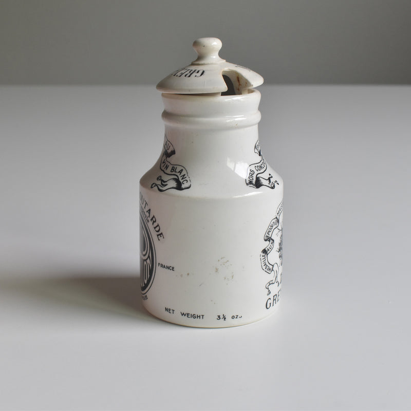Vintage Digoin & Sarreguemines Mustard Pot Grey-Poupon