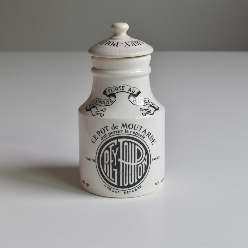 Vintage Digoin & Sarreguemines Mustard Pot Grey-Poupon