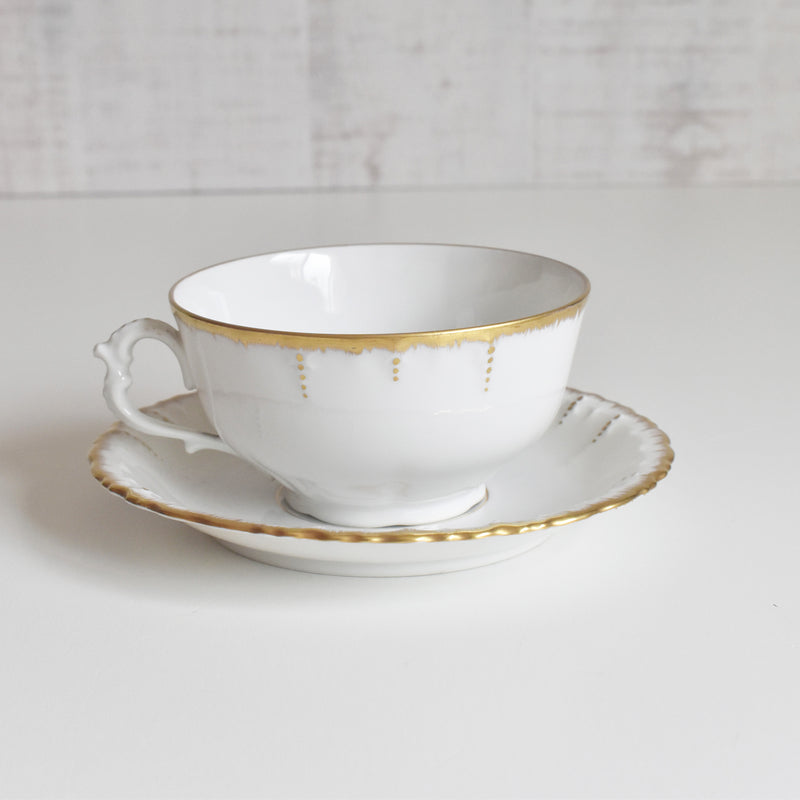Antique Cup & Saucer Moritz Zdekauer Austria A