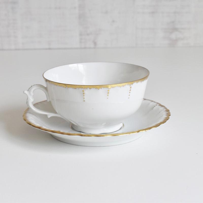Antique Cup & Saucer Moritz Zdekauer Austria C