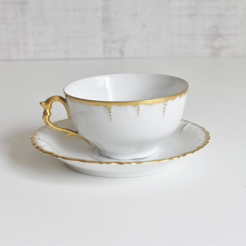 Antique Cup & Saucer Moritz Zdekauer Austria G