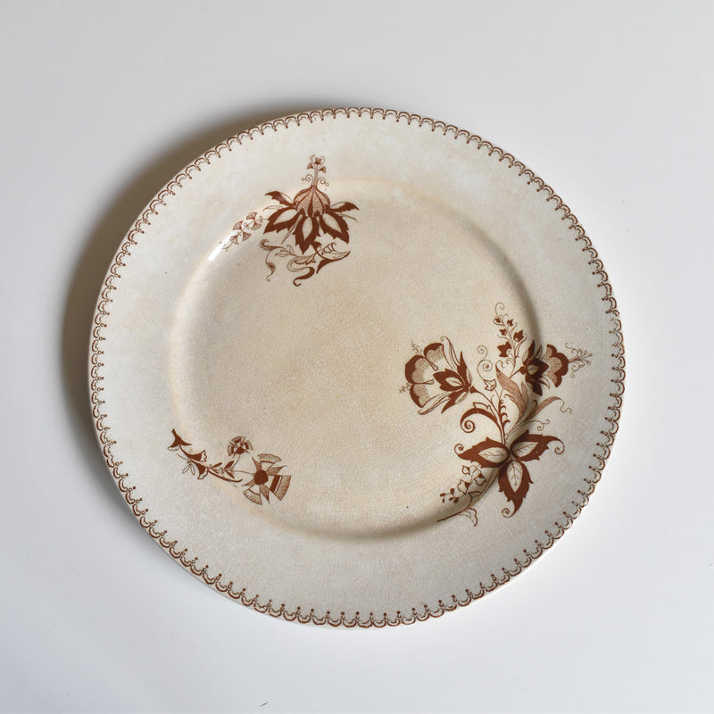 Antique Dessert Plate, Sarreguemines, Opaque de Sarreguemines A