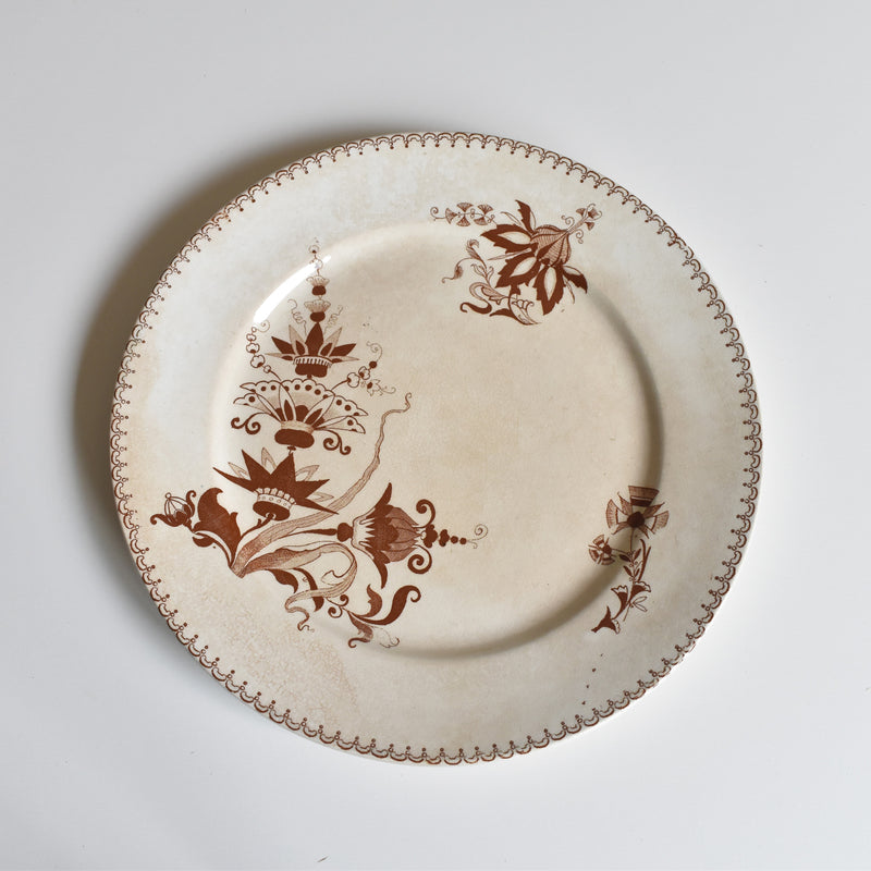 Antique dessert plate Sarreguemines Opaque de Sarreguemines C