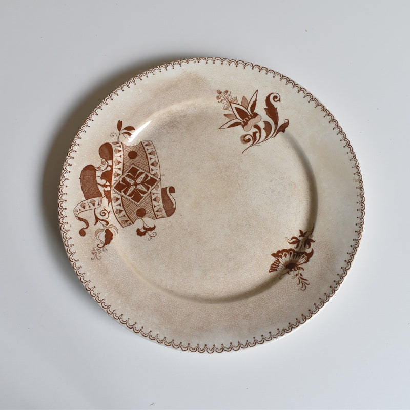 Antique Dessert Plate Sarreguemines Opaque de Sarreguemines I