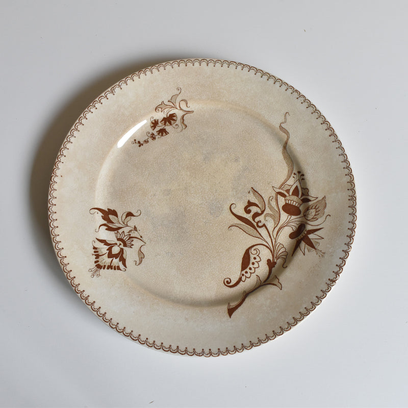 Antique Dessert Plate Sarreguemines Opaque de Sarreguemines J