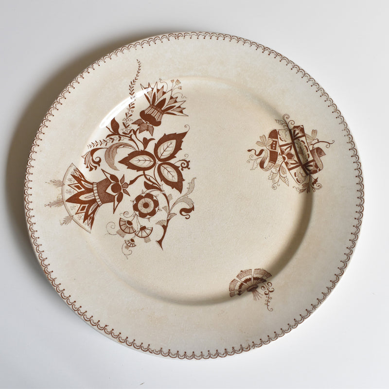 Antique Plate Sarreguemines Opaque de Sarreguemines A