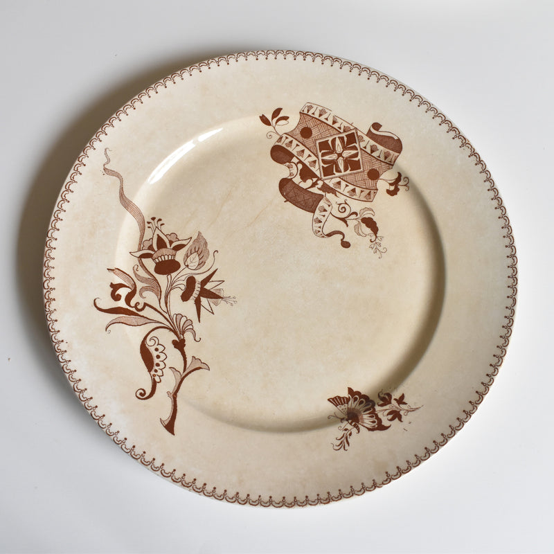 Antique Plate Sarreguemines Opaque de Sarreguemines E