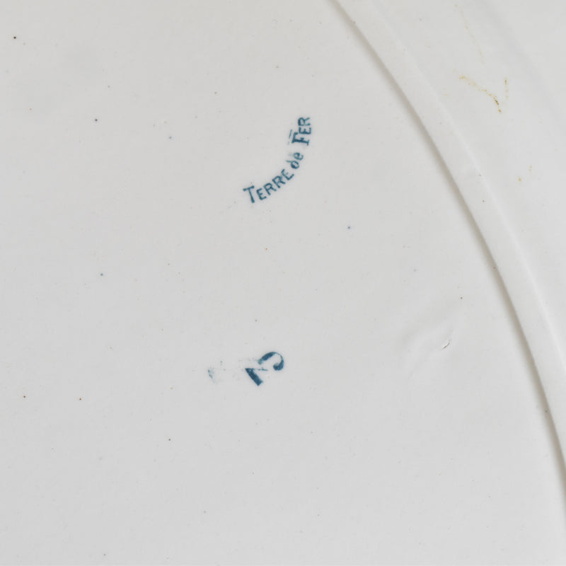 Antique Oval Platter, Clairefontaine, Cyclamens Big