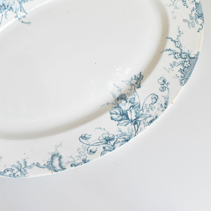 Antique Oval Platter Clairfontaine Cyclamens (Cyclamen) Small