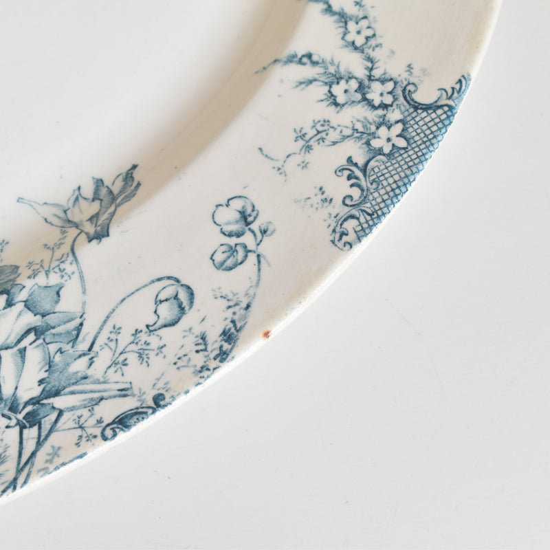 Antique Oval Platter Clairfontaine Cyclamens (Cyclamen) Small