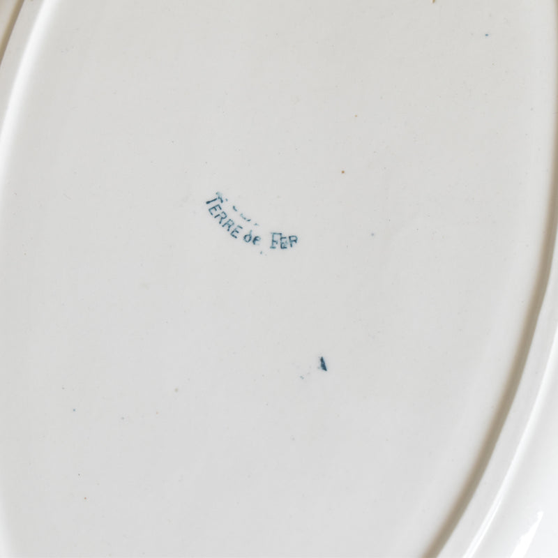 Antique Oval Platter Clairfontaine Cyclamens (Cyclamen) Small