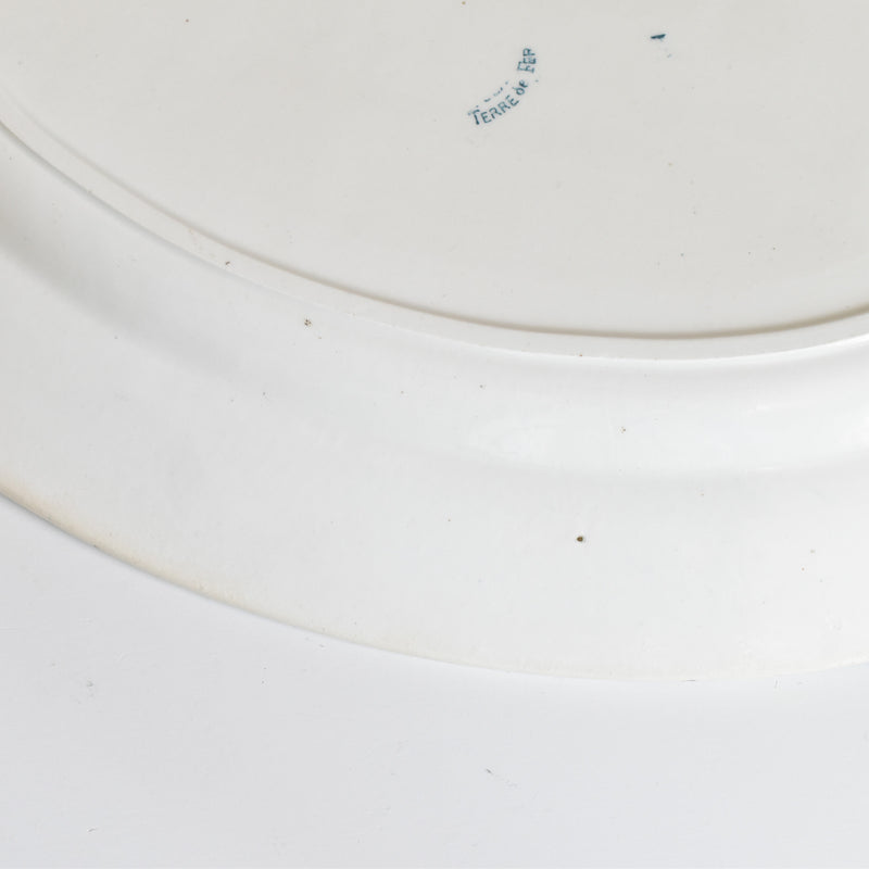 Antique Oval Platter Clairfontaine Cyclamens (Cyclamen) Small