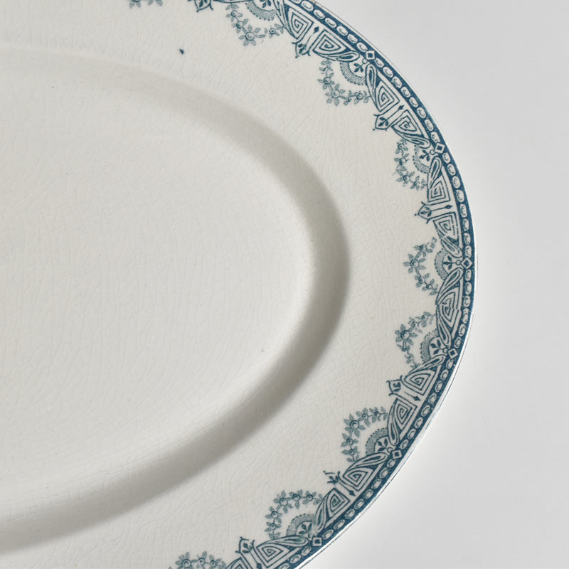 Antique Oval Plate VveG Clairefontaine Récamier