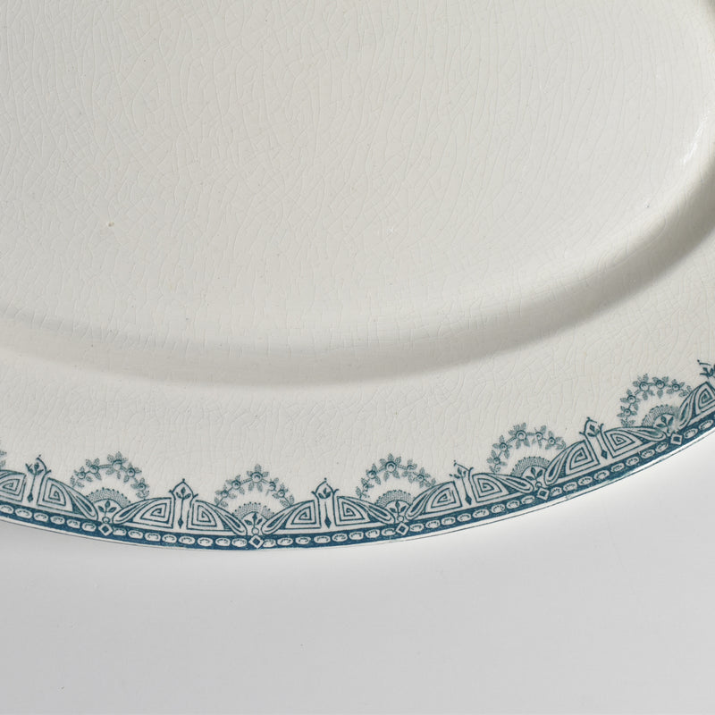Antique Oval Plate VveG Clairefontaine Récamier