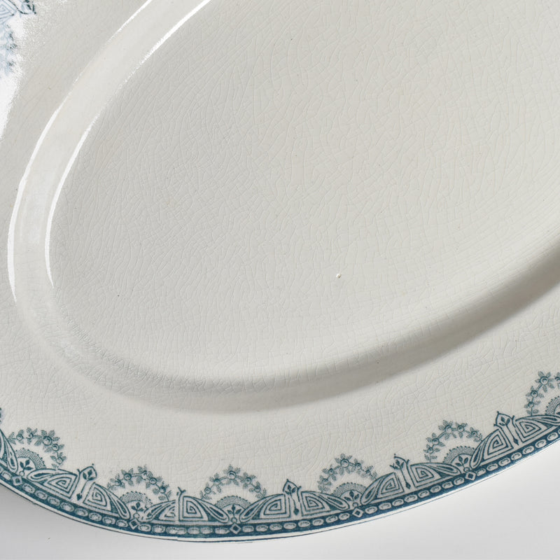 Antique Oval Plate VveG Clairefontaine Récamier