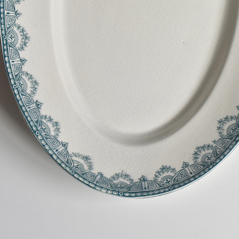 Antique Oval Plate VveG Clairefontaine Récamier