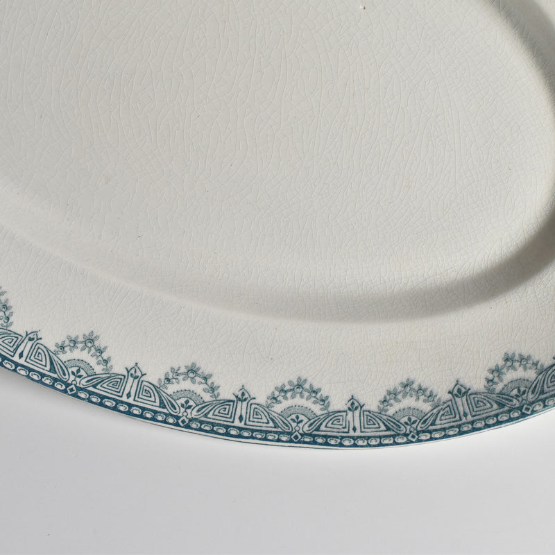 Antique Oval Plate VveG Clairefontaine Récamier