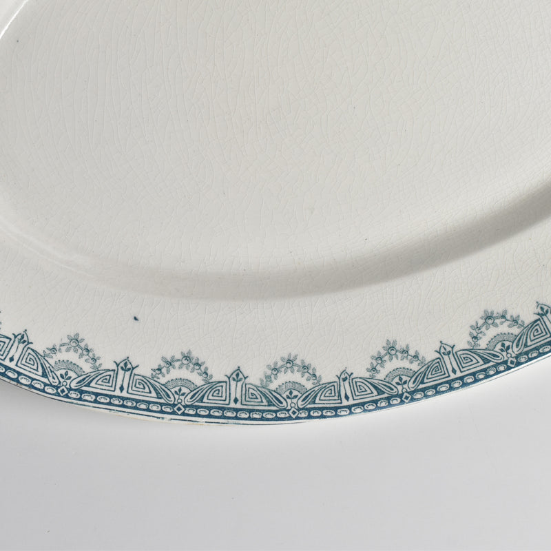 Antique Oval Plate VveG Clairefontaine Récamier
