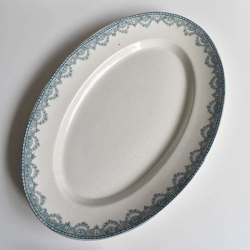 Antique Oval Plate VveG Clairefontaine Récamier
