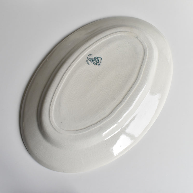 Antique Oval Plate VveG Clairefontaine Récamier